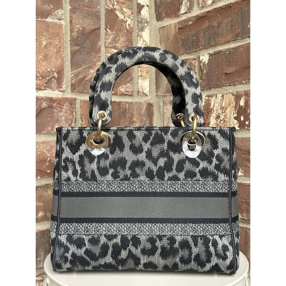 Christian Dior Lady D-Lite Bag Mizza Embroidered Canvas Medium 52213 - Picture 3 of 16